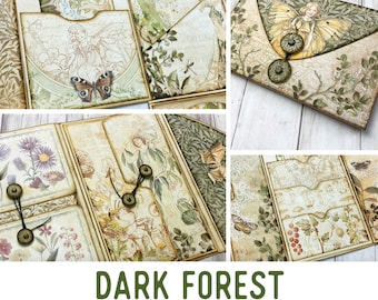 Dark Forest Mini Project Folio Craft Kit Vacances Artisanat Folio Kit Nature Junk Journal Kits d’artisanat imprimables Cadeau imprimable PDF 002814