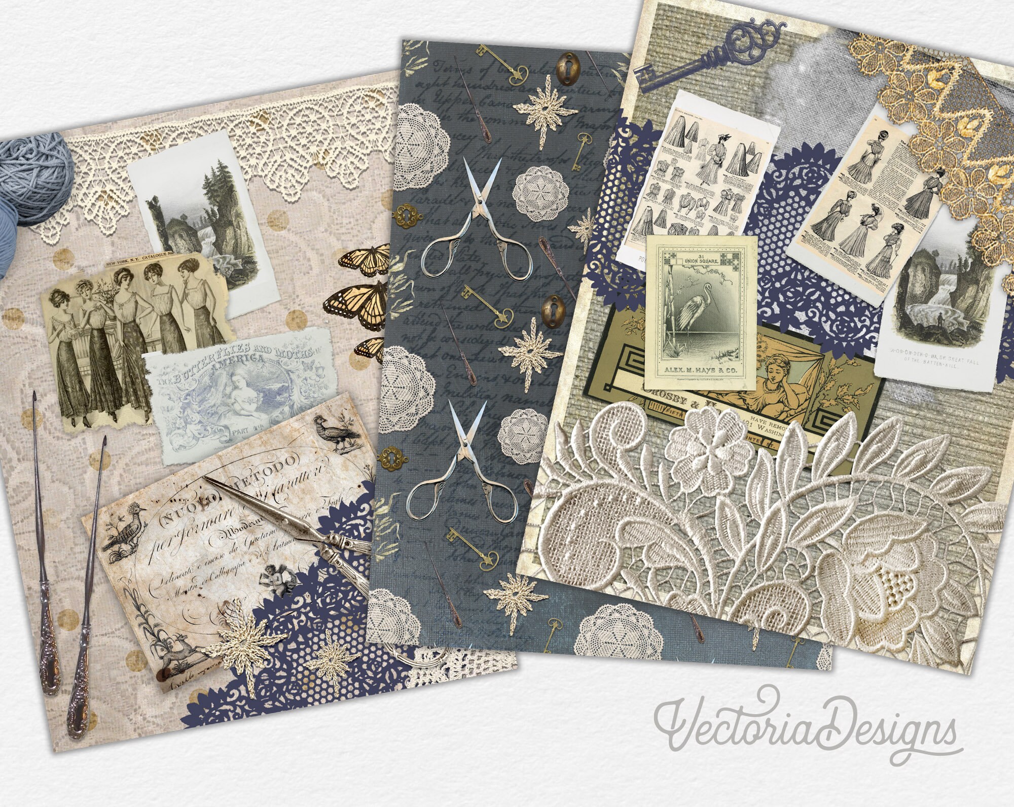 Old Vintage Paper Texture for Art Scrapbook Work with Lace Stock Vector -  Illustration of seam, paper: 143120999