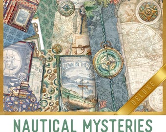 Nautical Mysteries Junk Journal Kit Printable (DELUXE) - 003942