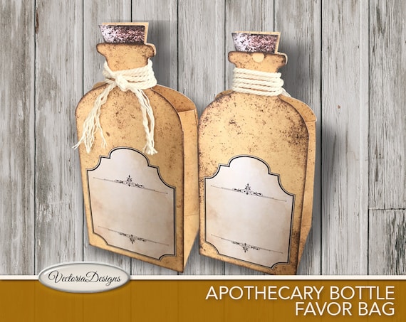 Halloween Apothecary Bottle Favor Bag