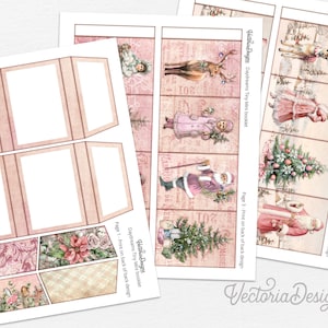 Pink Christmas Tiny Mini Booklet Mini Project Booklet Craft Kit Folio ...