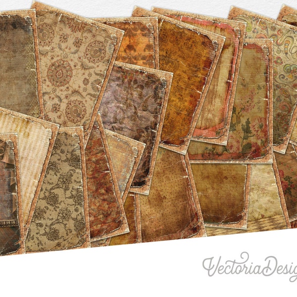 Steamtime Paper Pack, Junk Journal, Steampunk Printable, Digital Paper Pack, Scrapbook Paper, Dark Academia Sheets, Steampunk Prints  001900