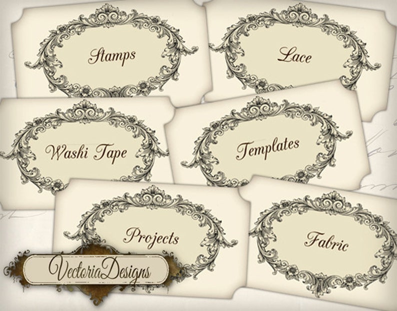 craft room labels organization printable instant download