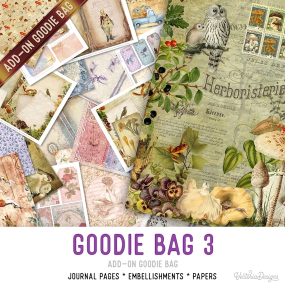 Junk Journal Printable Bundle - Goodie Bag 3 (Digital Download) - 002818