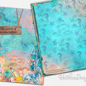 Under the Sea Paper Pack, Digital Paper, Printable Paper Pack, Sea ...