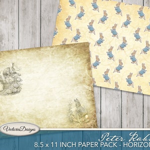 Peter Rabbit Papers, Peter Rabbit Printables, Scrapbook Paper ...
