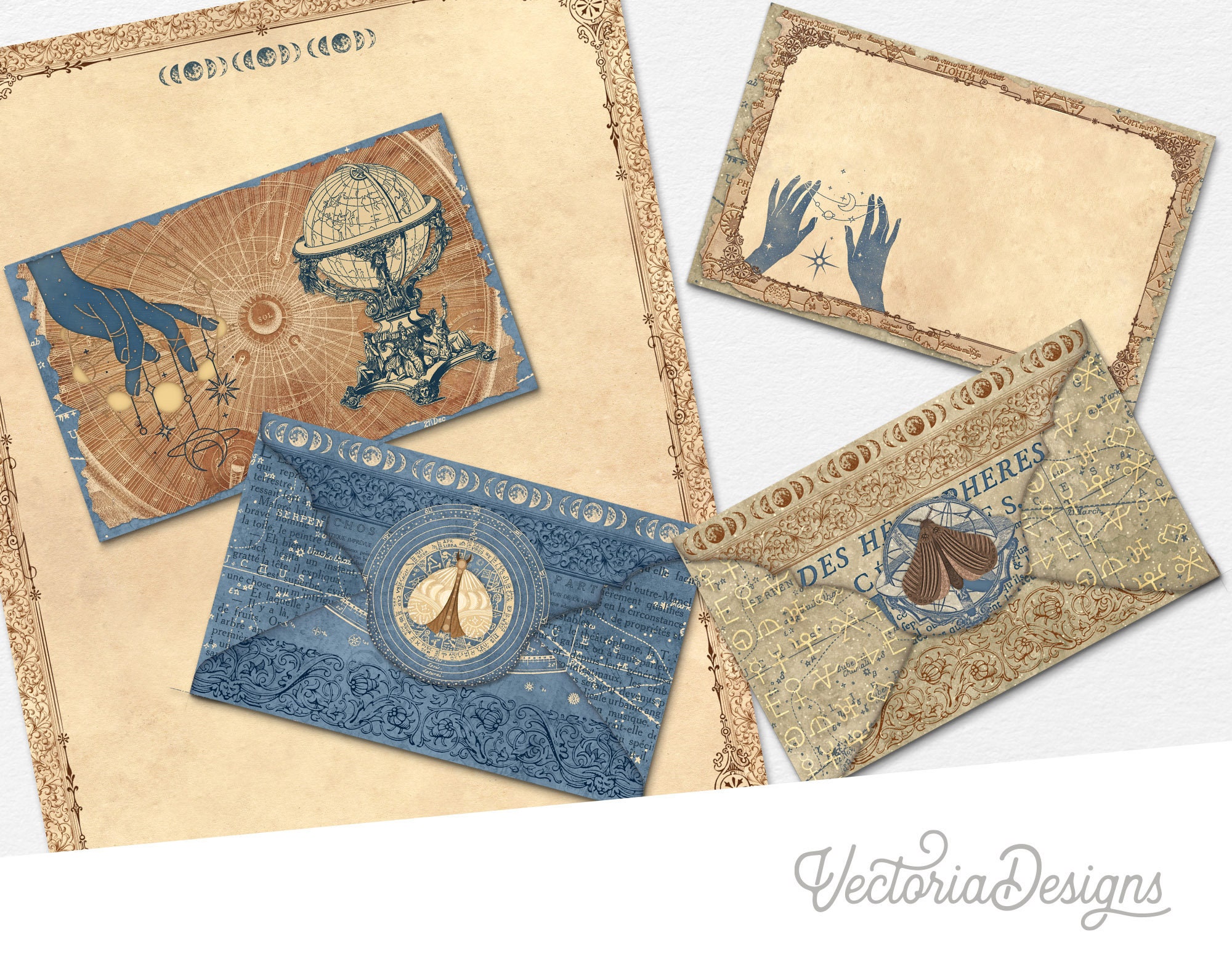 Zodiac Envelopes and Writing Paper Astrology Envelope Etsy