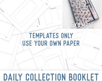 Daily Collection Booklet Templates Mini Booklet Craft Kit Quick Project Junk Journal Element Printable Craft Handmade Gift DIY Gift 003689