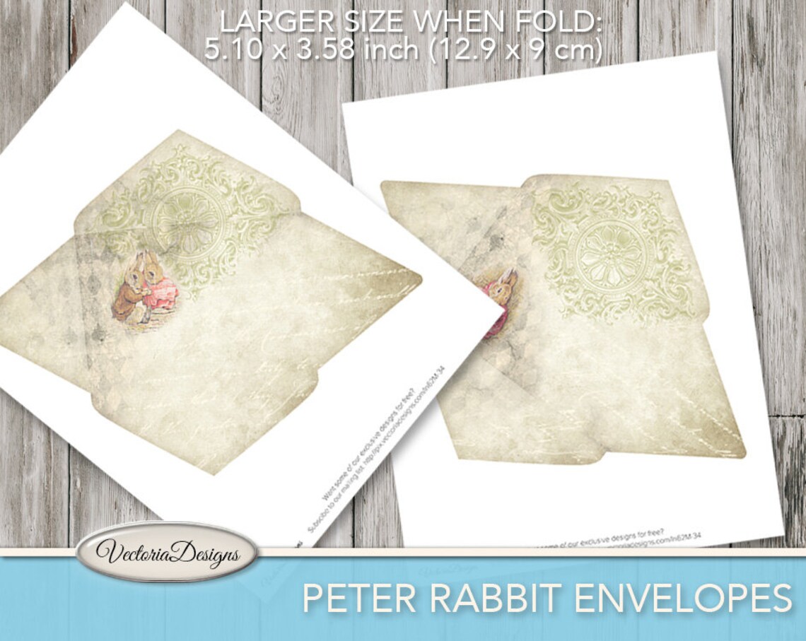 Peter Rabbit Envelopes Digital Paper Envelopes Writing Paper - Etsy