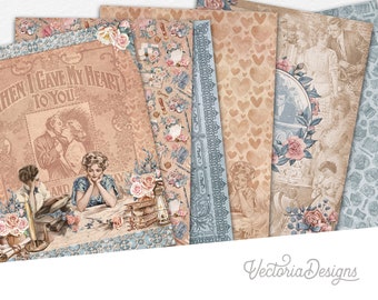 Romantic Letters Paper Pack 002460 NEW