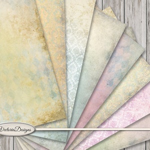 Grunge Pastel Paper Pack, Digital Paper, Scrapbook Paper, Background Paper, Scrapbooking, Decorative Paper, Junk Journal Supplies - 001641