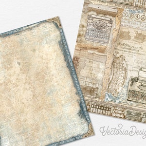 Typewriter Junk Journal Kit, Printable Junk Journal Kit Typewriter Embellishments Typewriter Junk Journal Papers Craft kit Typewriter 002392 image 8