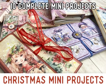 Mini Projects 4 Christmas Crafting Bundle DIY Craft Kits Printable Craft Kit Weekend Crafts DIY Mini Folio DIY Booklet Handmade Gift 003188