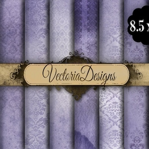 Purple Paper, Digital Paper, Valentines Paper, Shabby  Paper, Wrapping Paper, Damask Paper, Grunge Background, Valentine Collage 000698