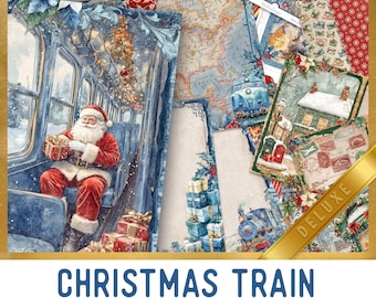 Christmas Train Junk Journal Kit (DELUXE) - 003892