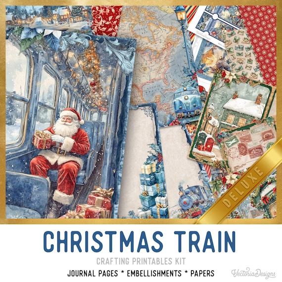 Christmas Train Junk Journal Kit (DELUXE) - 003892