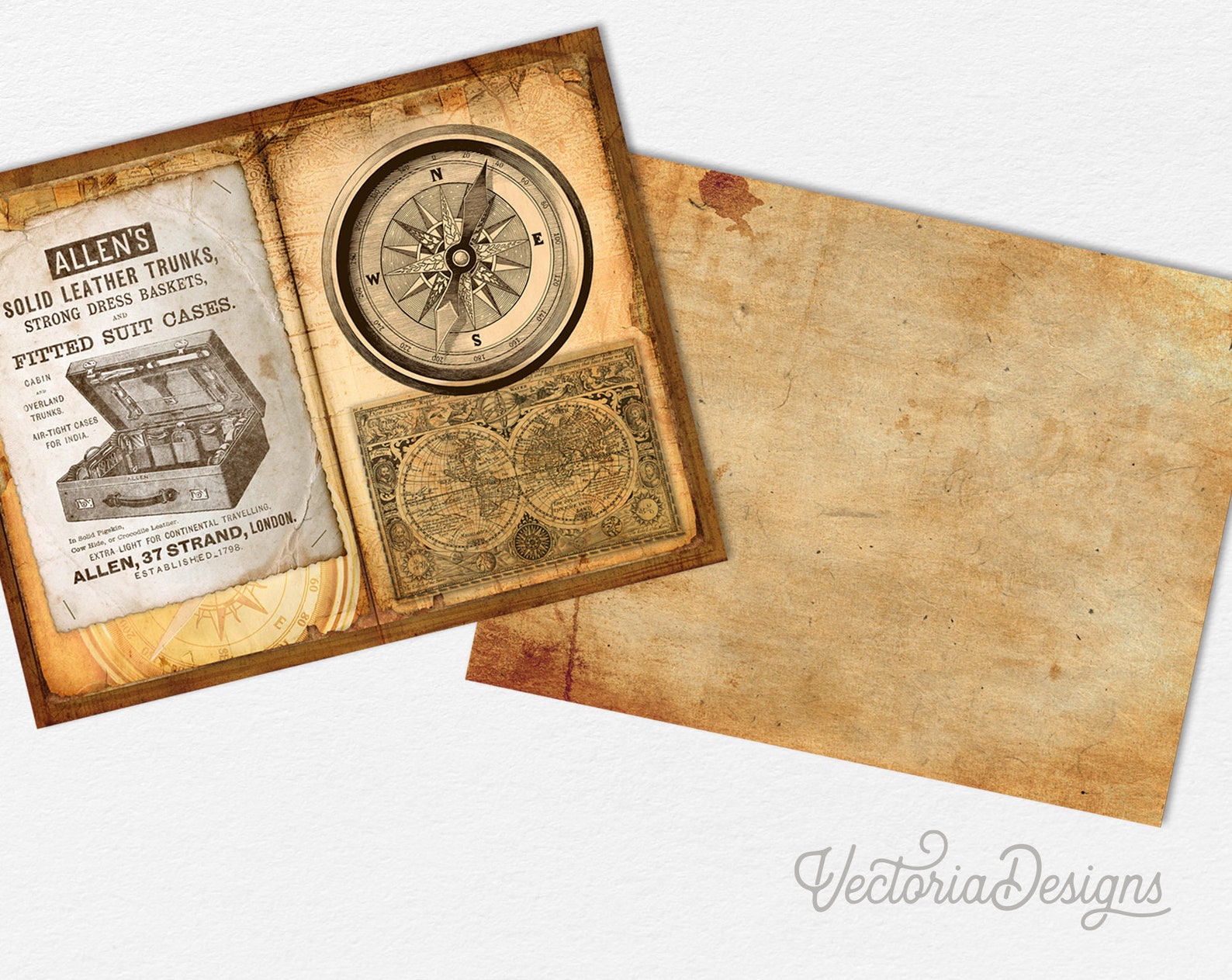 Travel Journal Kit Printable Journal Vintage Journal Etsy