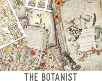 The Botanist Crafting Printables Kit Botanical Junk Journal Botanical Embellishments Botanical Paper Craft Kits Scrapbook Printables 002815