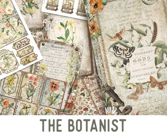 The Botanist Crafting Printables Kit Botanical Junk Journal Botanical Embellishments Botanical Paper Craft Kits Scrapbook Printables 002815