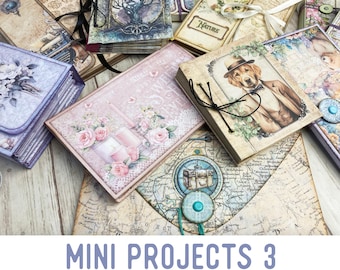 Mini Projects 3 Crafting Bundle DIY Craft Kits Printable Craft Kit Weekend Crafts DIY Mini Folio DIY Booklet Handmade Gift 003187