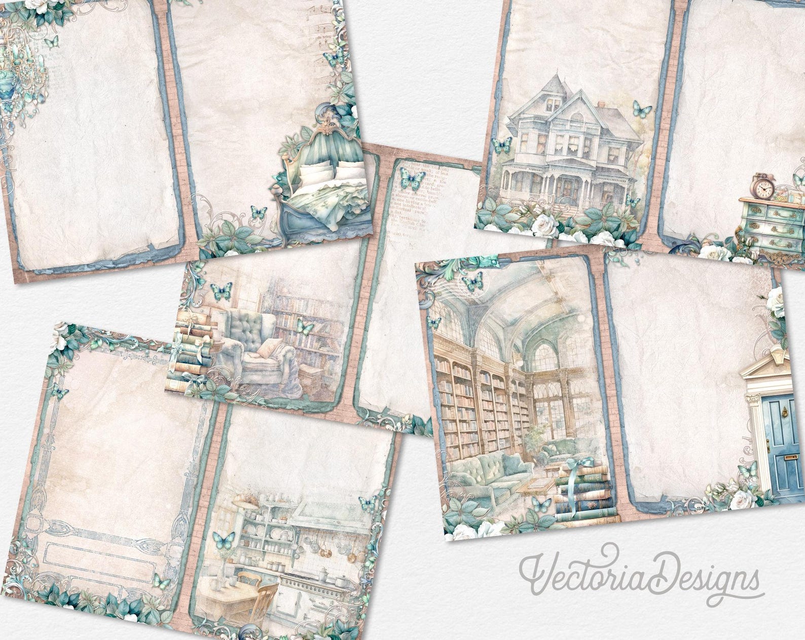 Fantasy Victorian House Junk Journal Kit ADD-ON, Printable Craft Kit ...