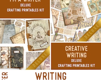Writing Offer Writing Junk Journal Kit Writing Printables Printable Writing Papers Junk Journal kit Journal Pages Ephemera Craft Kit 003029