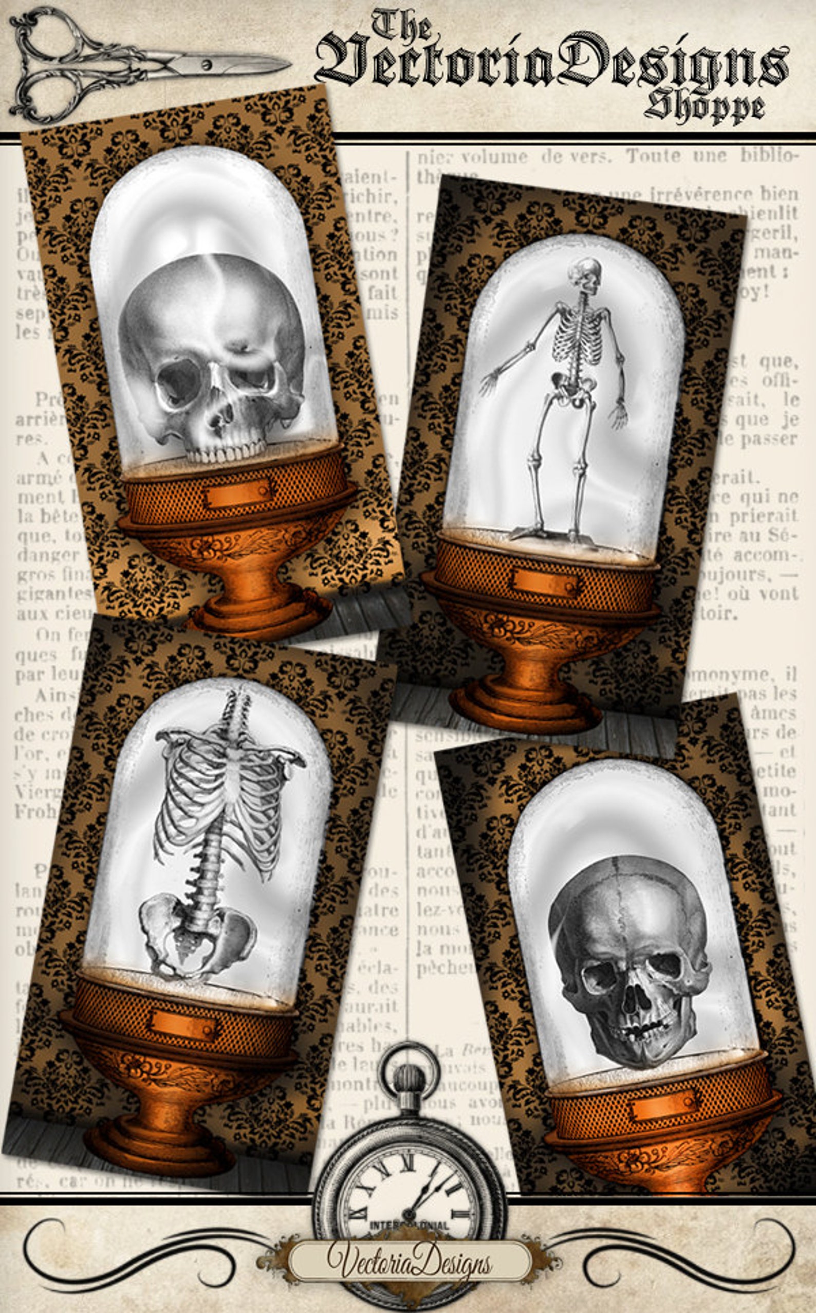 Specimen Jars Cards Printable for Halloween Collage Party. - Etsy