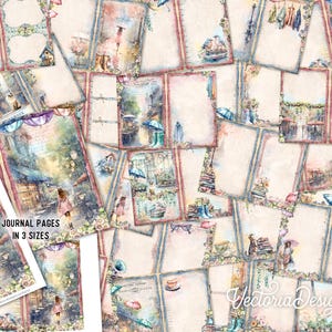 A Rainy Walk DELUXE Junk Journal Kit - Printable Pages, Papers and ...