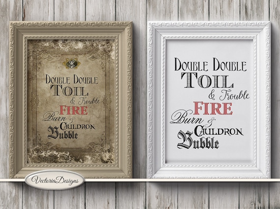 Halloween Quote Double Double Mini Posters