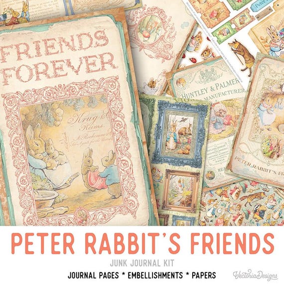 Peter Rabbit Junk Journal Kit, Printable - 002352