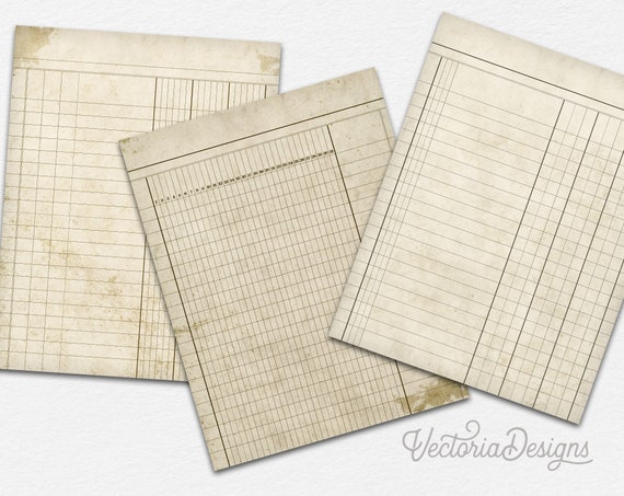 Printable Ledger Paper Ledger Book Digital Ledger Paper Junk