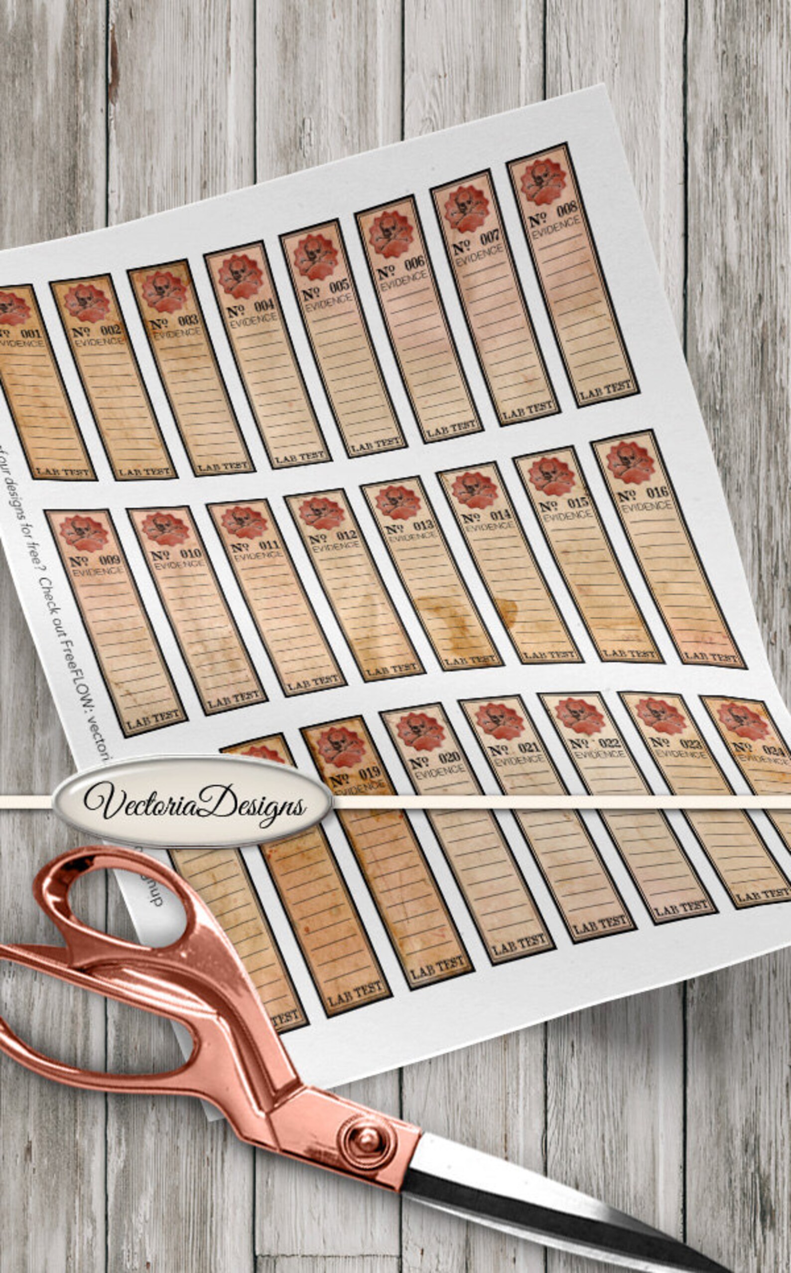 Detective Evidence Test Tube Labels Printable Apothecary Paper Etsy