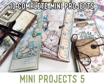 Mini Projects 5 Crafting Bundle DIY Craft Kits Printable Craft Kit Weekend Crafts DIY Mini Folio DIY Booklet Handmade Gift 003688