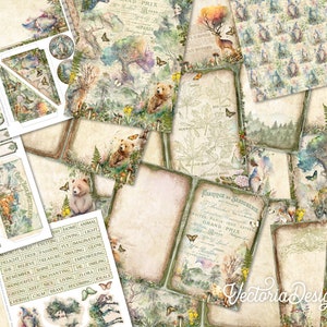 Whimsical Woods Junk Journal Kit Forest Printable Junk Journal Kit ...