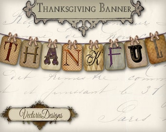 Thanksgiving Banner, Printable Banner, Thanksgiving Decoration, Thankful Banner, Thanksgiving Gift, Thanksgiving Signs, Thanksgiving 000251