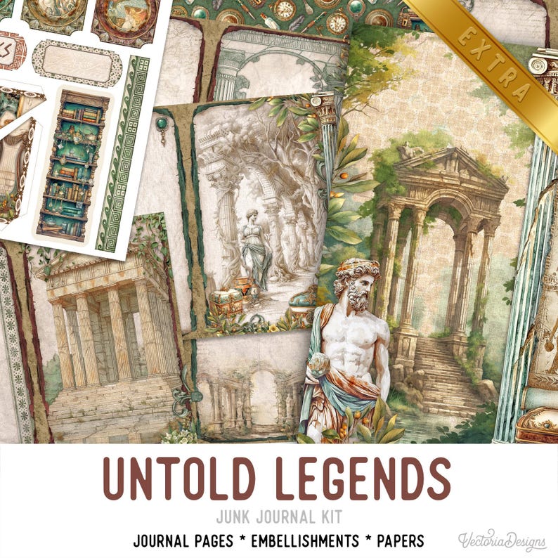 Greek Mythology Junk Journal Kit (DELUXE) - 003951 - Etsy