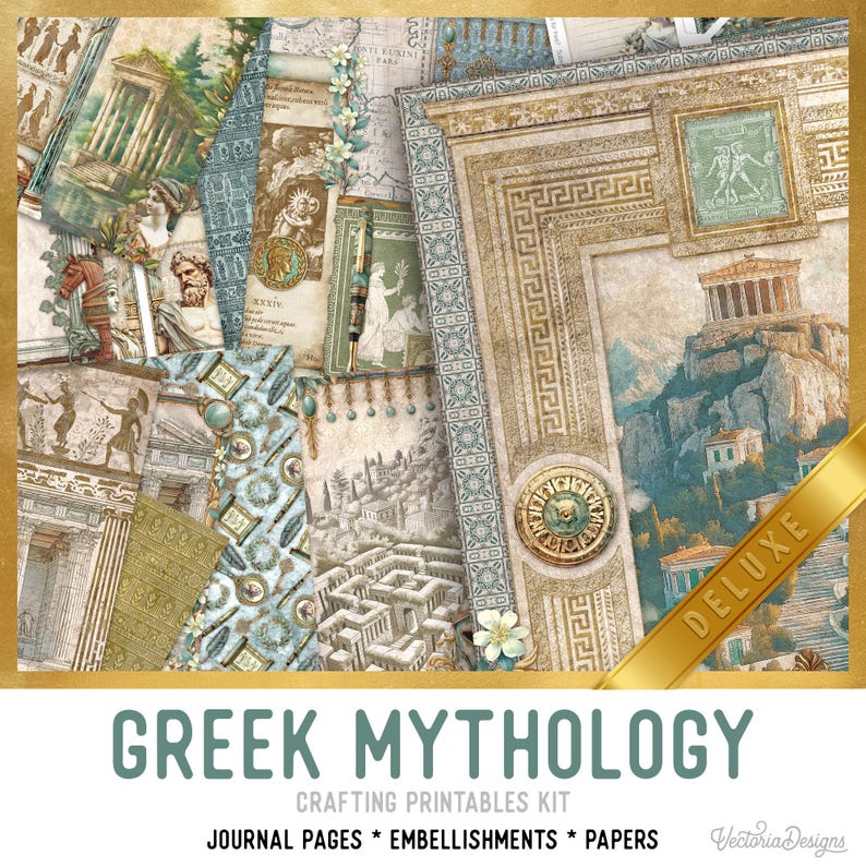 Greek Mythology Junk Journal Kit (DELUXE) - 003951 - Etsy