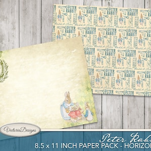 Peter Rabbit Papers, Peter Rabbit Printables, Scrapbook Paper ...
