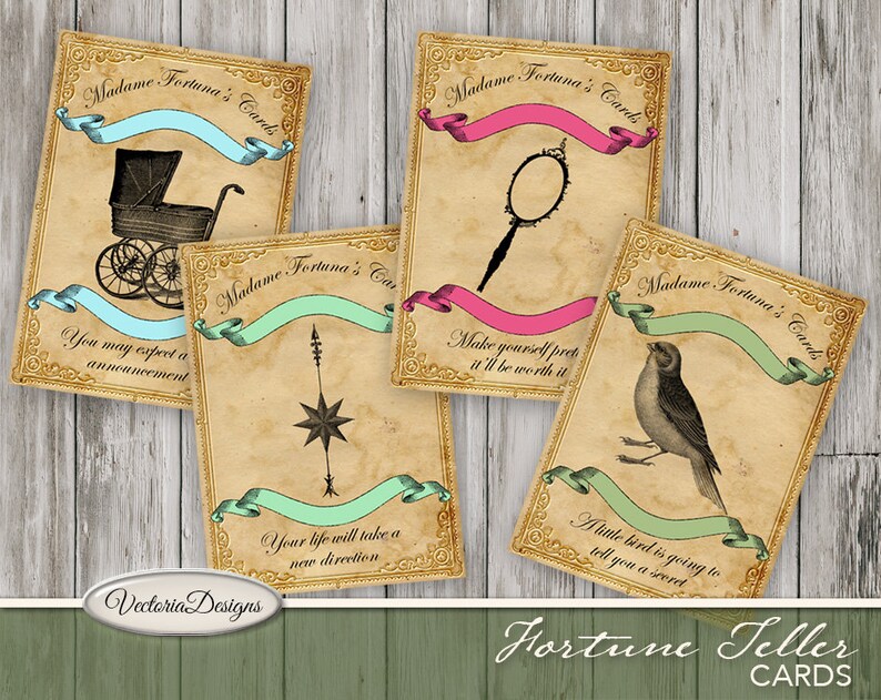 Fortune Teller Cards Printable Halloween Occult Party Decor - Etsy