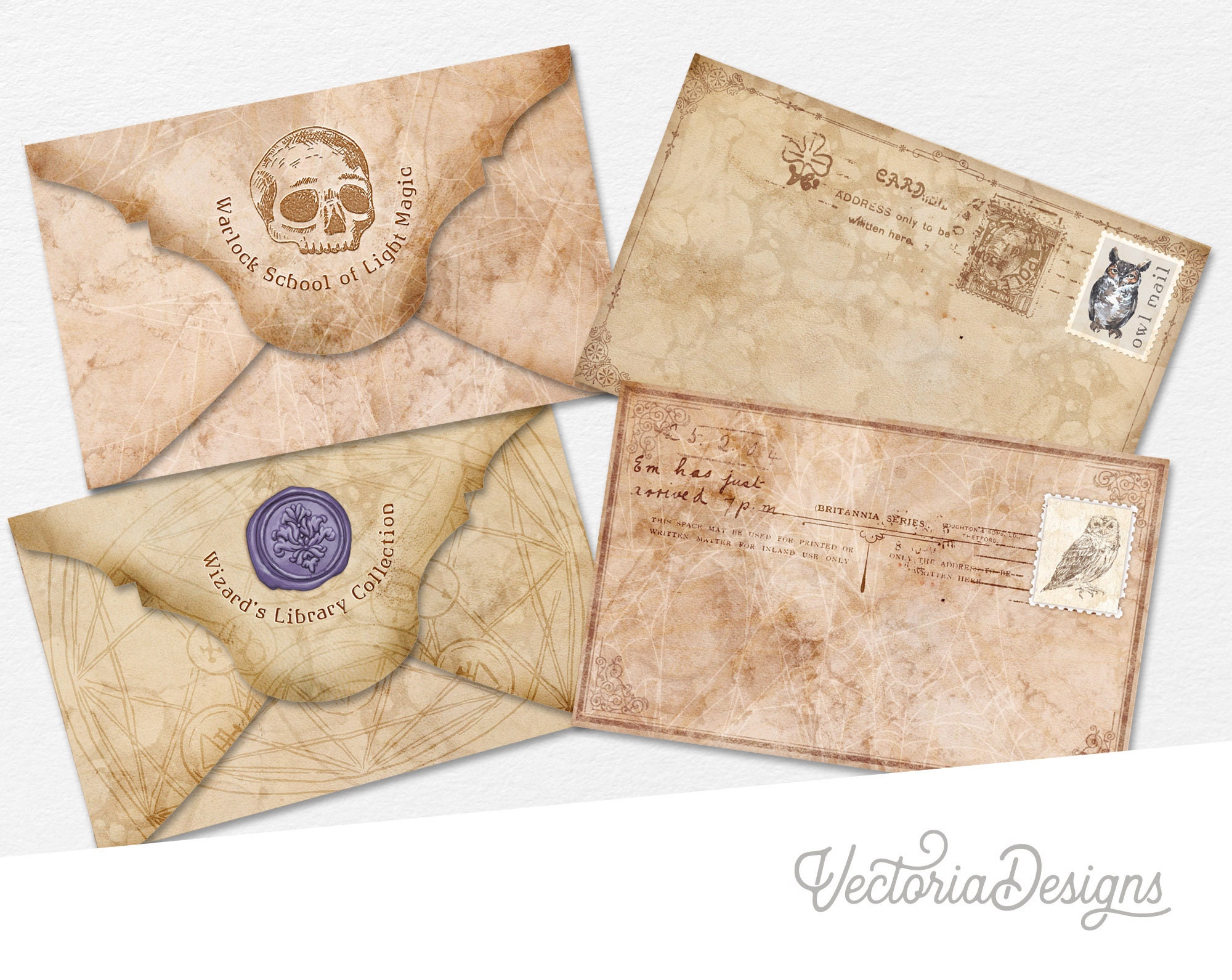 Wizard's Envelopes and Writing Paper, Halloween Envelope, Halloween Letter, Halloween Printable