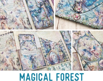 Magical Forest Mini Project Folio Craft Kit Vacation Crafts Folio Kit Forest Junk Journal Printable Craft kits Printable Gift PDF 003022