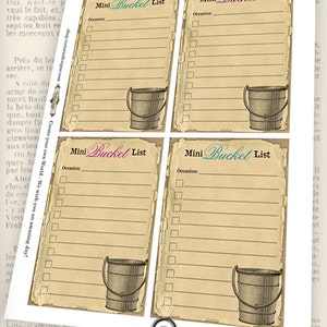 Printable Bucket List Cards cards printable paper craft art hobby crafting scrapbooking instant download digital collage sheet 001079 image 2