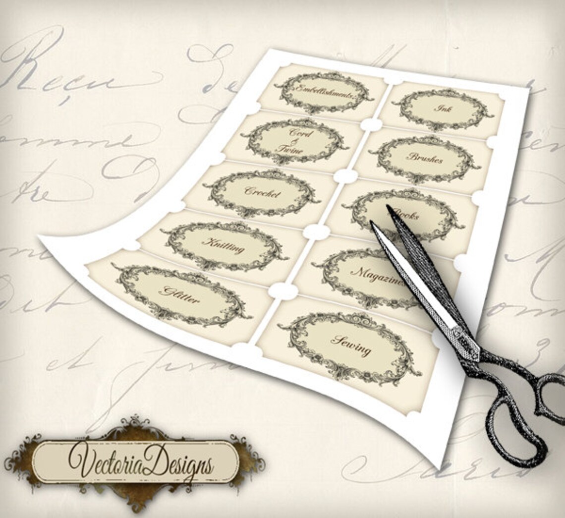 Craft Room Labels Organization printable instant download | Etsy