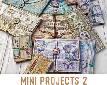 Mini Projects 2 Crafting Bundle DIY Craft Kits Printable Craft Kit Vacation Crafts DIY Mini Folio DIY Booklet Handmade Gift 003020