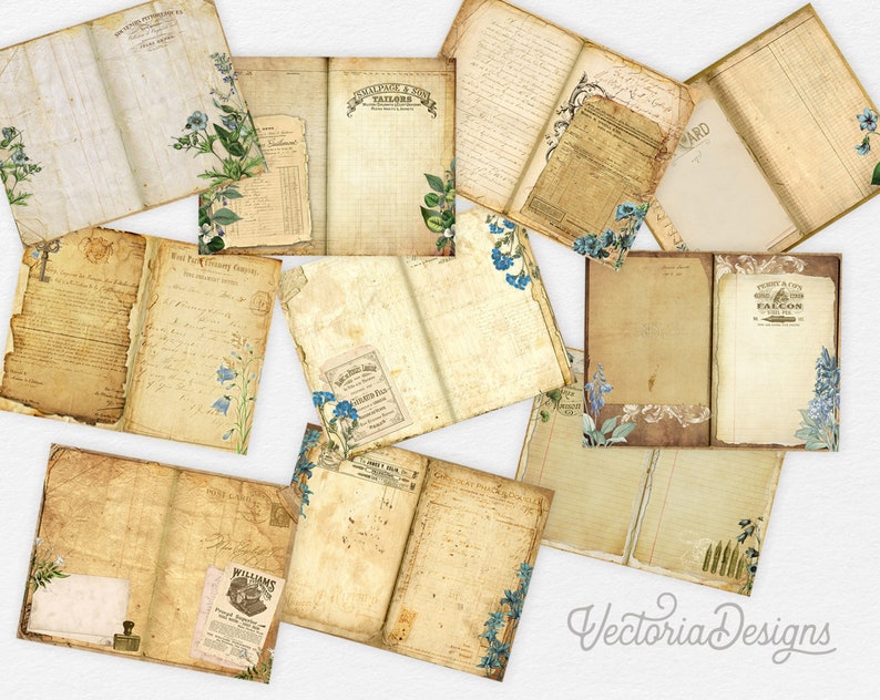 Mega Ephemera File Folders Junk Journal Kit, Digital Journal Kit, Junk Journal Supplies, Journal File Folders, Journal DIY, Kit 001948 image 5