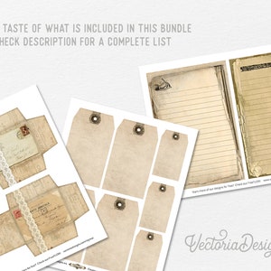Writing Mega Crafting Bundle, Envelope Digital Kits, Letter Writing ...