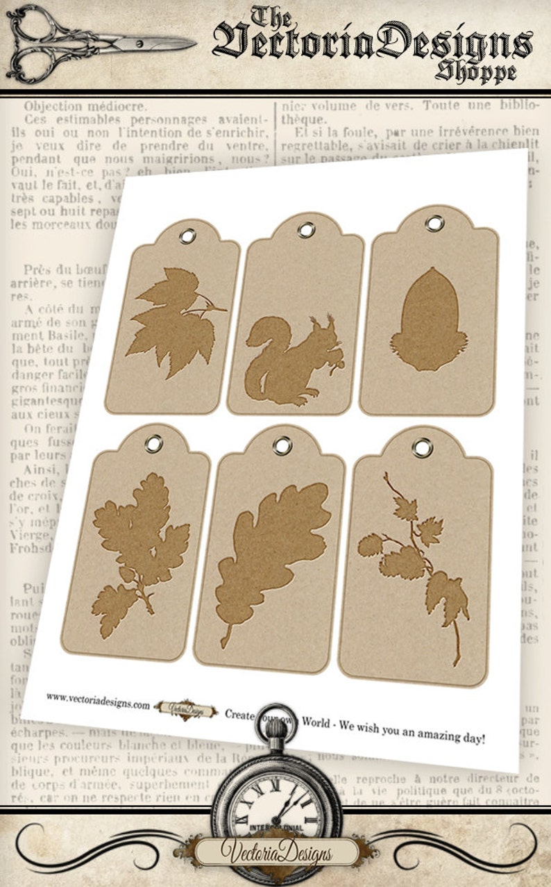 Thanksgiving Tags, Printable Tags, Fall Tags, Silhouette Tags, Fall Images, Digital Tags, Thanksgiving Gift, Cards Gift, Clip Art 000980 image 2