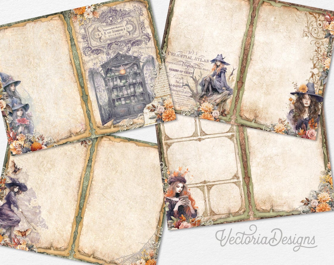 Victorian Witches Junk Journal Kit ADD-ON, Printable Craft Kit With ...