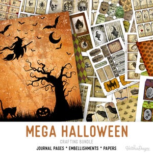 MEGA Halloween Crafting Bundle, Printable Paper Crafting, Trick Or Treat, Halloween Decoration, Halloween Digital, Halloween Gift 001785