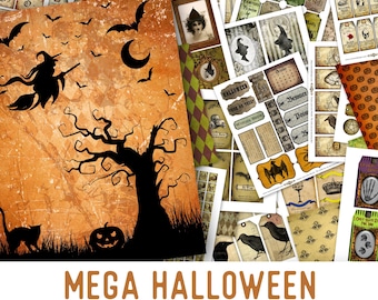 MEGA Halloween Crafting Bundle, Printable Paper Crafting, Trick Or Treat, Halloween Decoration, Halloween Digital, Halloween Gift 001785